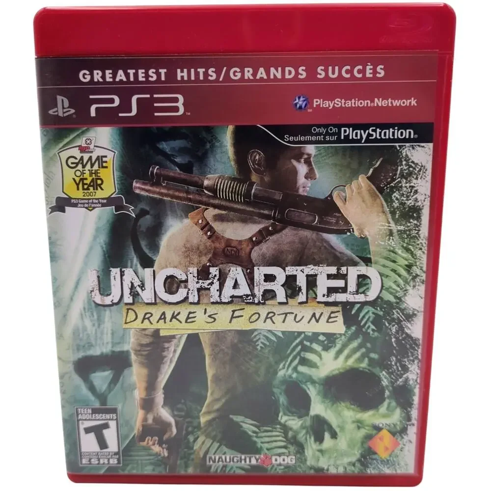 Uncharted: Drake's Fortune Greatest Hits PS3 Video Game Action Adventure CIB